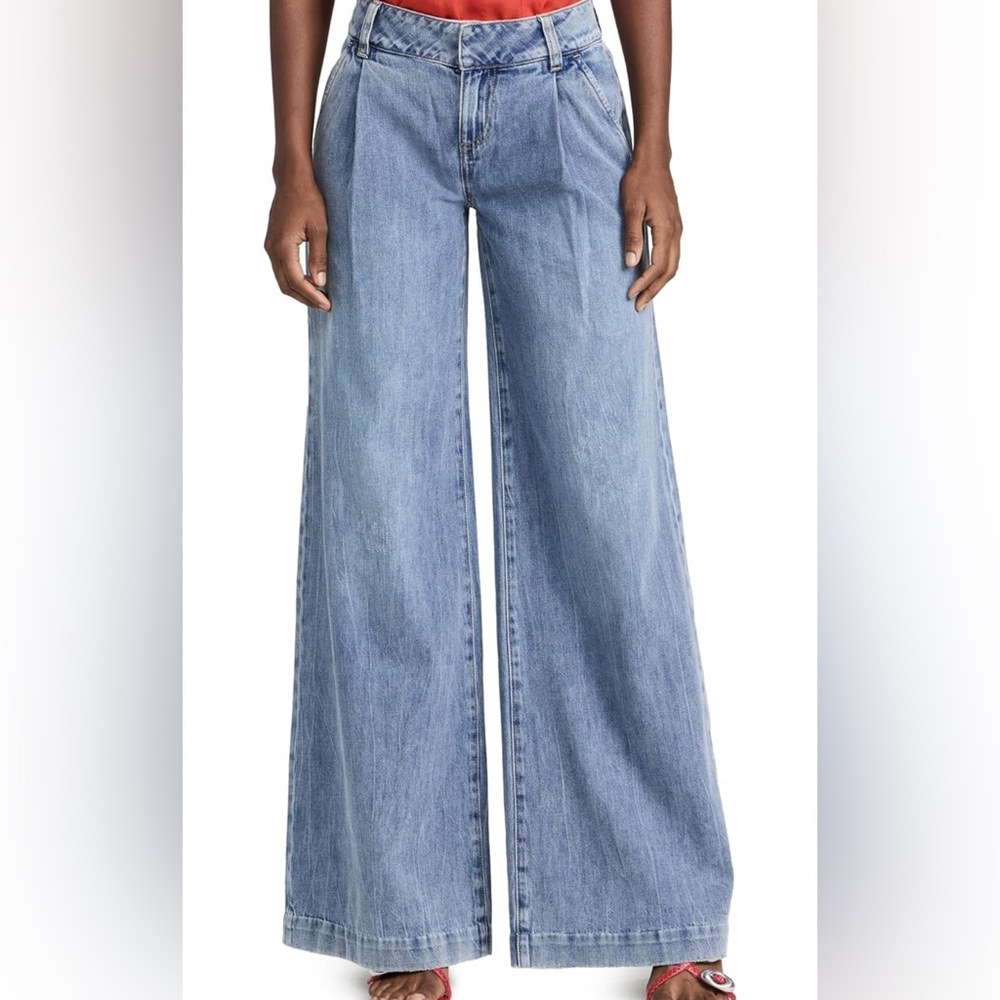 Alice + Olivia Eric Wide-Leg lightweight jeans 29 long inseam new with tags